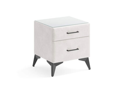 Тумба Сонум Merida Микровелюр белый 1550