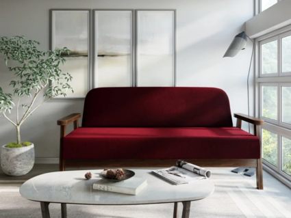 Диван Арско Флори Мини двухместный бордовый